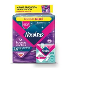 Toallas Protectoras Nosotras Tela Nocturna x24unds