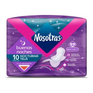 Toallas Protectoras Nosotras Tela Nocturna x10Unds