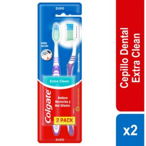 Cepillo Dental Colgate Extra Clean Cerdas Multinivel Duro x2Und