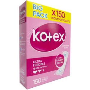 Toallas Protectoras Kotex Big Pack Diarios Ultra Flexible x150und