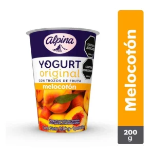 Yogurt Alpina Original Con Trozos De Melocotón x200g