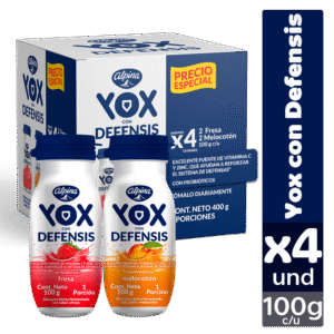 Yox Alpina Con Defensis 2 Sabores 4unds x100ml c/u