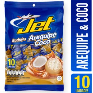 Burbujas jet arequipe coco de 10 Und x132Gr
