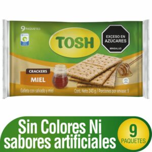 Galleta Tosh Miel Fit Bolsa 9PaqX3 x243g