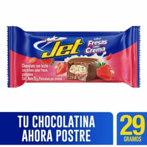 Chocolatina Jet Fresas Con Crema x 29g