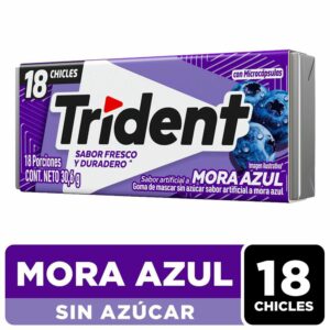 Chicle Trident Mora Azul Sin Azucar 18Und x30.6g